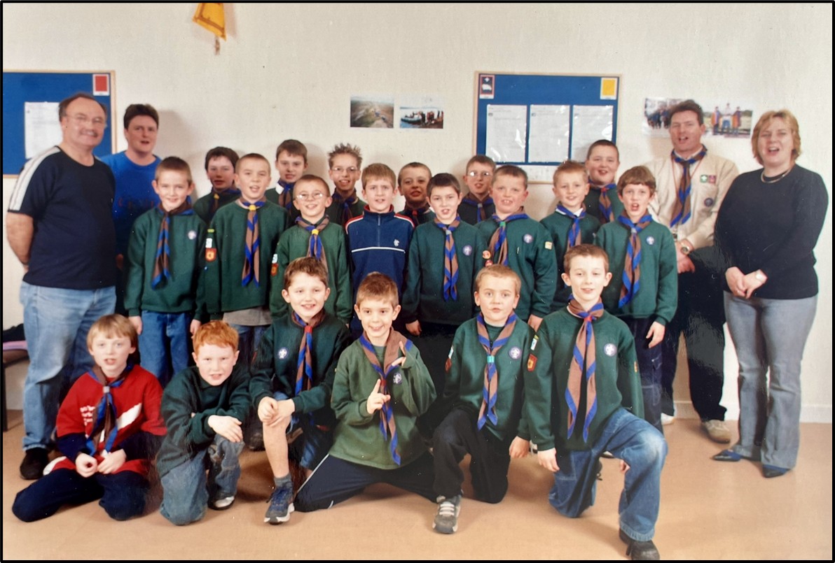 Cub Scout posing for photo