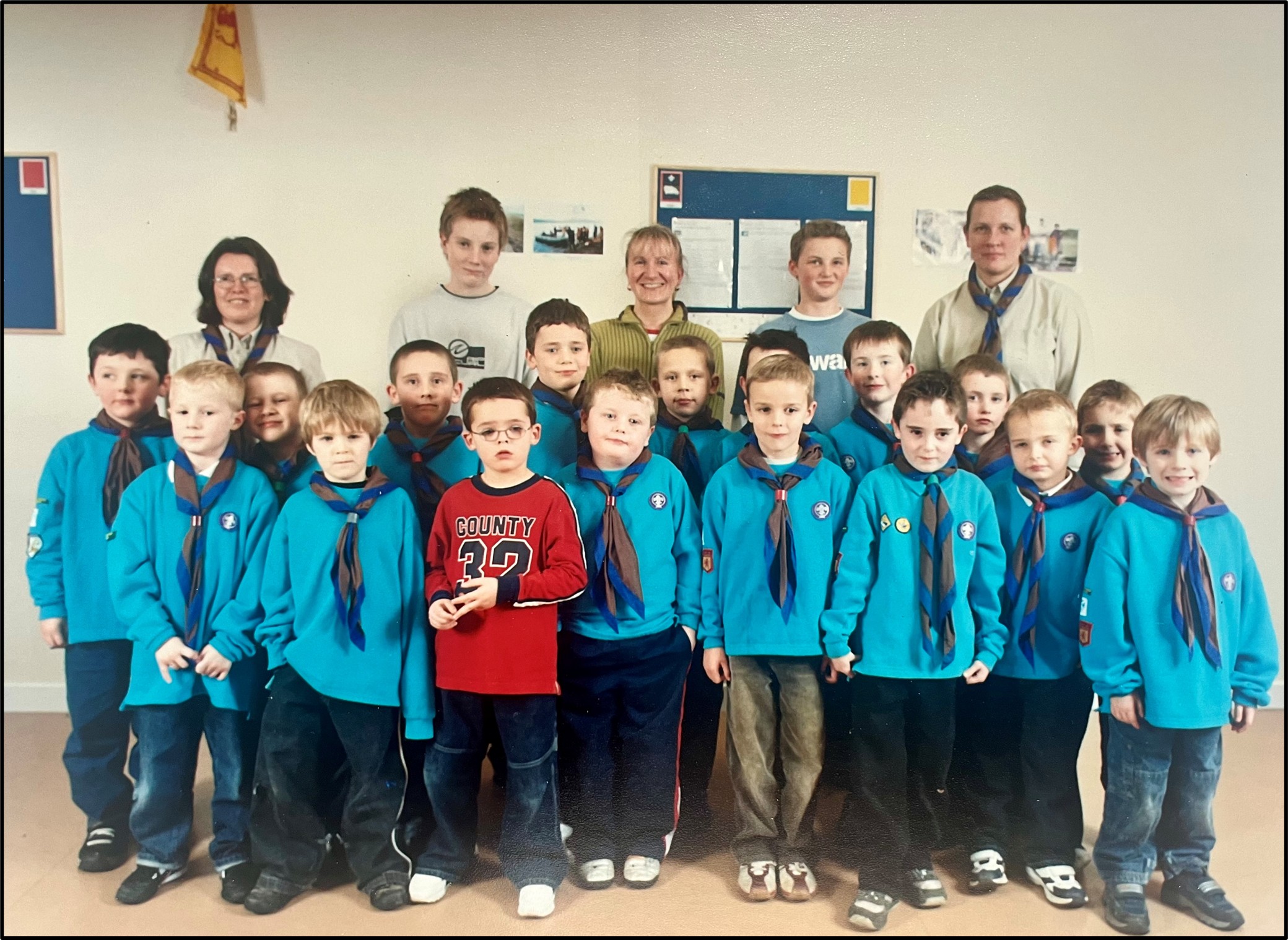 Beavers posing for photo