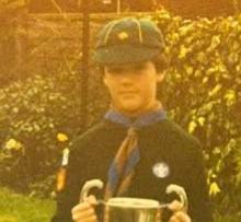 Gavin Hunter as boy scout