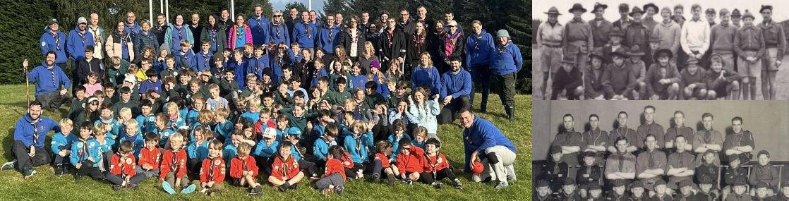 triptych of 30th Craigalmond Scouts through the ages